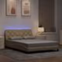 vidaXL Cadre de lit avec LED sans matelas crème 120x200 cm tissu 3310662