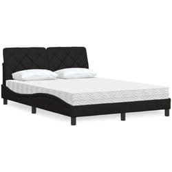 Vidaxl - Lit Avec Matelas Noir 120x200 Cm Tissu