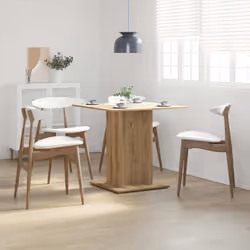 Ajoutez une touche de style minimaliste à votre espace de repas avec cette table de salle à manger distinctive ! L'élégance s ...