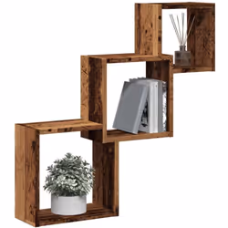 Cette étagère murale en forme de cube avec le design pratique est destiné à être le point de mire de votre salon, chambre à c ...