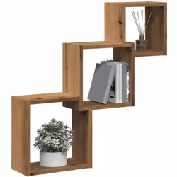 Cette étagère murale en forme de cube avec le design pratique est destiné à être le point de mire de votre salon, chambre à c ...