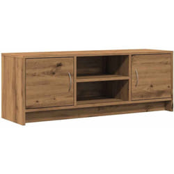 Meuble tv chêne artisanal 102x30x37,5 cm bois d'ingénierie Vidaxl