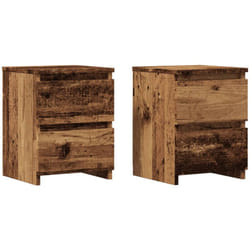 Vidaxl - Tables de chevet 2 pcs vieux bois 30x30x40 cm bois d'ingénierie