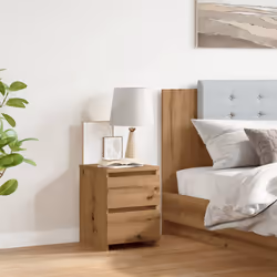 VidaXL 855848 Table de nuit et table de chevet Chêne - Vue supplémentaire 2