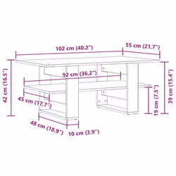 VidaXL 855851 Table à café, latérale et de salon - Vue supplémentaire 8