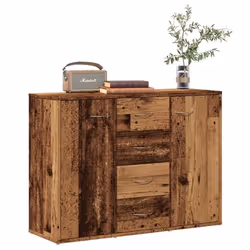 vidaXL Buffet vieux bois 88x30x64 cm bois dingénierie meuble de rangement meuble de rangement de cuisine meuble de 855892