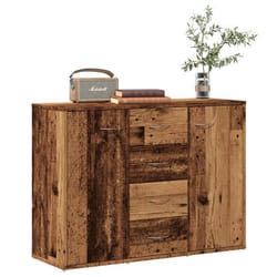 vidaXL Buffet vieux bois 88x30x64 cm bois dingénierie meuble de rangement meuble de rangement de cuisine meuble de 855892