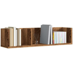 vidaXL Étagère murale à CD vieux bois 75x18x18 cm bois d'ingénierie
