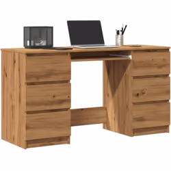 Ce bureau à tiroirs se veut un complément pratique et décoratif à votre espace de vie ! Matériau pratique : le bois d'ingénie ...