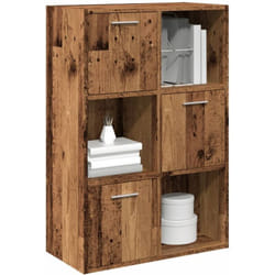 vidaXL Bibliothèque vieux bois 60,5x30x90 cm bois d'ingénierie