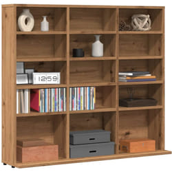 Armoire à cd chêne artisanal 100x23x89,5 cm bois d'ingénierie Vidaxl