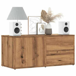vidaXL Meuble TV chêne artisanal 80x34x355 cm bois dingénierie banc TV meuble télé meuble multimédia buffet TV meuble 856011