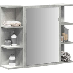 Vidaxl - Armoire à miroir de bain Gris béton 80x20,5x64 cm Aggloméré