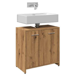 vidaXL Armoire lavabo de salle de bain chêne artisanal 60x33x60 cm meuble de lavabo meuble sous vasque de salle de bain 856040