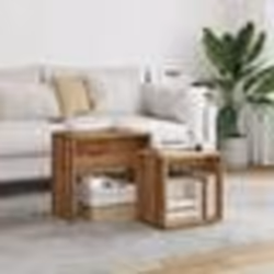 vidaXL Tables basses gigognes 2 pcs chêne artisanal bois d'ingénierie