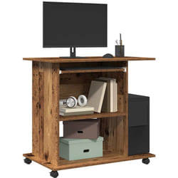 Vidaxl - Bureau d'ordinateur vieux bois 80x50x75 cm bois d'ingénierie