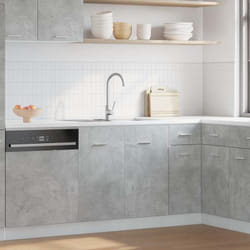 Armoire de plancher d évier gris béton 80x46x81,5 cm