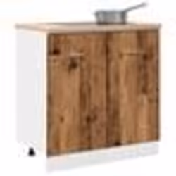 vidaXL Armoire de plancher dévier vieux bois 80x46x815 cm armoire de cuisine meuble de cuisine armoire de rangement de 856077