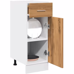 Cette armoire de plancher à tiroirs optimise votre espace de cuisine, offrant un espace de rangement suffisant pour vos effet ...