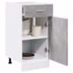 vidaXL Armoire de plancher à tiroir Gris béton 40x46x815 cm Aggloméré armoire de cuisine meuble de cuisine meuble de 856082