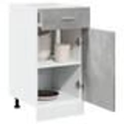 vidaXL Armoire de plancher à tiroir Gris béton 40x46x815 cm Aggloméré armoire de cuisine meuble de cuisine meuble de 856082