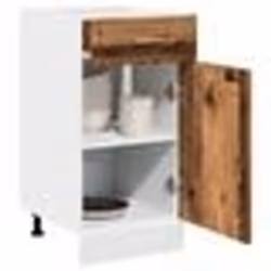 vidaXL Armoire de plancher à tiroir vieux bois 40x46x815 cm armoire de cuisine meuble de cuisine meuble de rangement 856083