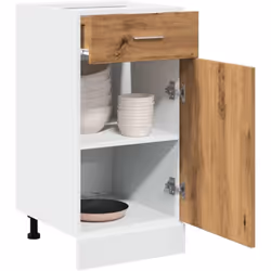 Cette armoire de plancher à tiroirs optimise votre espace de cuisine, offrant un espace de rangement suffisant pour vos effet ...