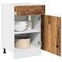 vidaXL Armoire de plancher à tiroir vieux bois 50x46x815 cm armoire de cuisine meuble de cuisine meuble de rangement 856086