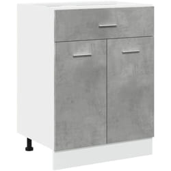 Armoire de plancher à tiroir 'Lyon' Gris béton 60x46x81,5 cm Vidaxl