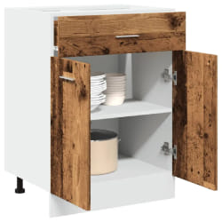 vidaXL Armoire plancher tiroir - Vieux bois