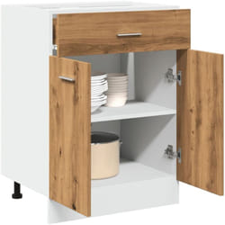Armoire de plancher à tiroir 'Lyon' chêne artisanal Vidaxl