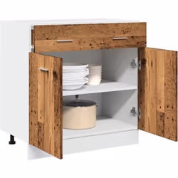 Cette armoire de plancher à tiroirs optimise votre espace de cuisine, offrant un espace de rangement suffisant pour vos effet ...