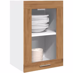 Cette armoire suspendue en verre est destinée à optimiser l'espace de votre cuisine et à décorer votre maison ! Matériau dura ...