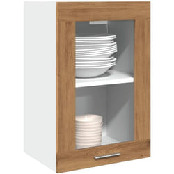 vidaXL Armoire vitrée suspendue "Lyon" chêne artisanal 40x31x60 cm