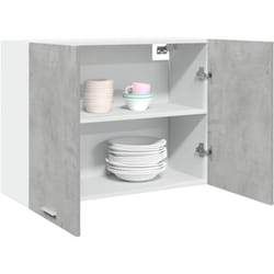 Armoire suspendue Gris béton 80x31x60 cm Aggloméré Vidaxl