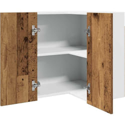 Armoire d'angle suspendue vieux bois 57x57x60cm bois ingénierie Vidaxl