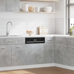 Panneau de lave-vaisselle gris béton 45x3x67 cm Vidaxl
