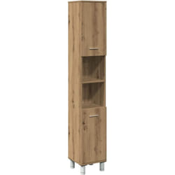 Armoire de salle de bain chêne artisanal 30x30x179 cm Vidaxl