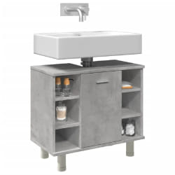 vidaXL Gris béton 60x32x53,5