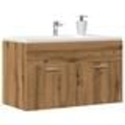 vidaXL Armoire lavabo de salle de bain chêne artisanal bois ingénierie placard lavabo de salle de bain meuble de salle de 856212