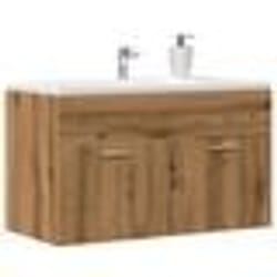 vidaXL Armoire lavabo de salle de bain chêne artisanal bois ingénierie placard lavabo de salle de bain meuble de salle de 856216