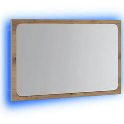 Vidaxl - Miroir de salle de bain avec lumière led chêne artisanal