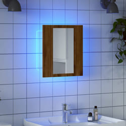 Vidaxl - Armoire de salle de bain miroir led chêne artisanal 40x12x45 cm