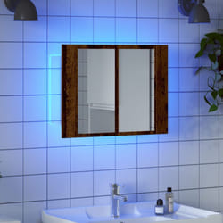 Vidaxl - Armoire à miroir led vieux bois 60x12x45 cm bois d'ingénierie