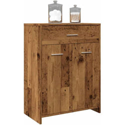 vidaXL Armoire de salle de bain vieux bois 60x33x80 cm bois ingénierie