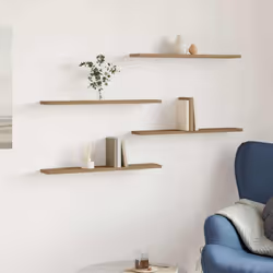 Créez de l’espace de rangement supplémentaire avec ces panneaux de bibliothèque ! Matériau stable et durable : le bois d'ingé ...