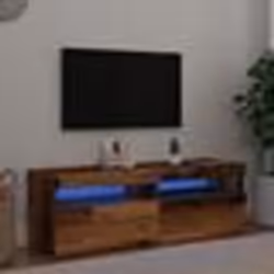 vidaXL Meuble TV avec lumières LED vieux bois bois dingénierie support TV meuble multimédia console TV meuble hifi 856305