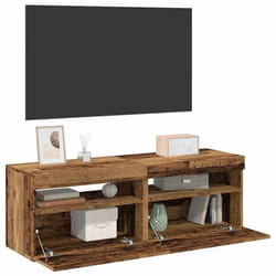 Vidaxl - Meubles Tv Avec Lumières Led 2 Pcs Vieux Bois Bois D'Ingénierie
