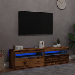 Vidaxl - Meubles tv avec lumières led 2 pcs vieux bois bois d'ingénierie
