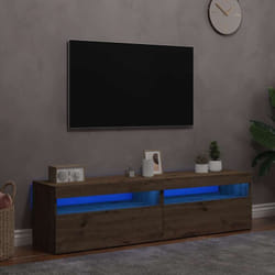 Vidaxl - Meubles tv avec lumières led 2 pcs chêne artisanal